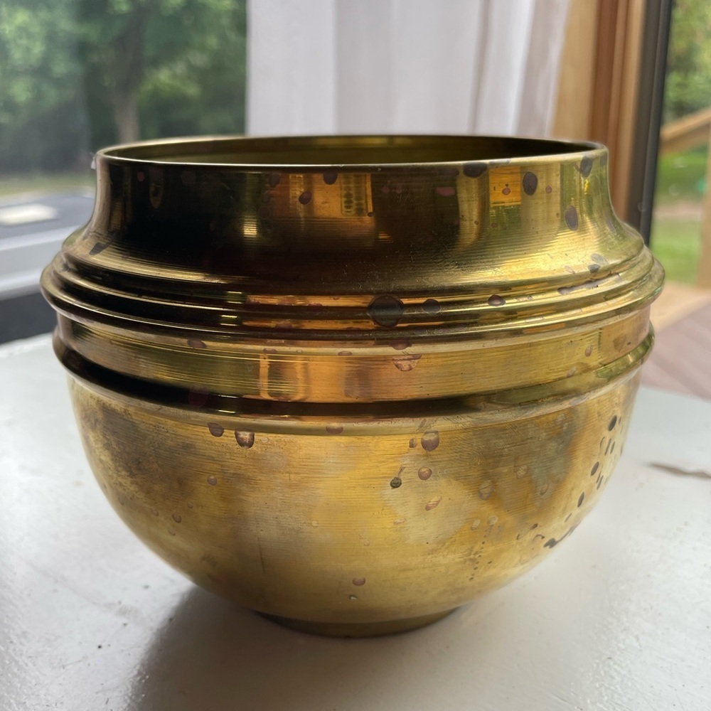 Vintage Brass Planter - Picture 2 of 5